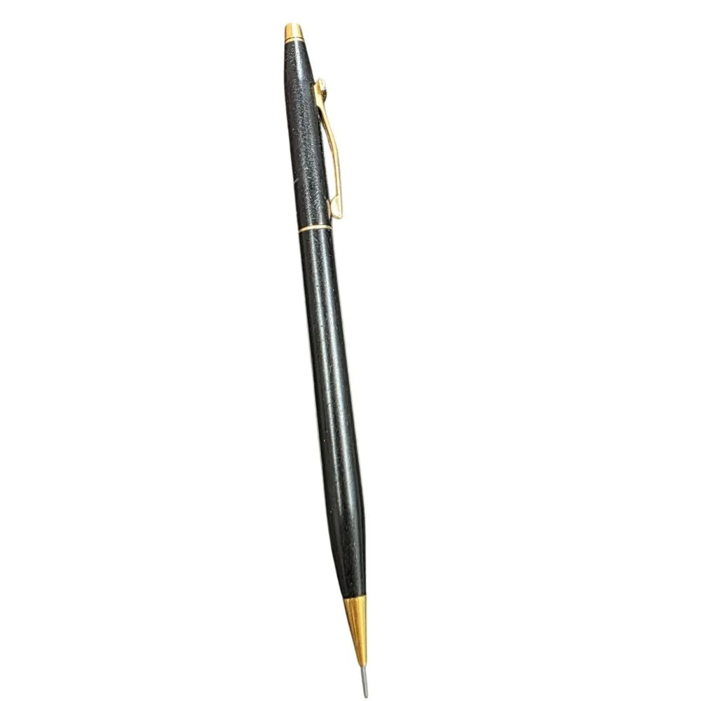 Cross Classic Century Mechanical Pencil Black Gold Trim Ampex Logo USA Made